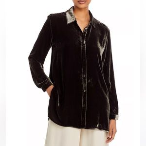 - NWT EILEEN FISHER Velvet Button-
Up Shirt